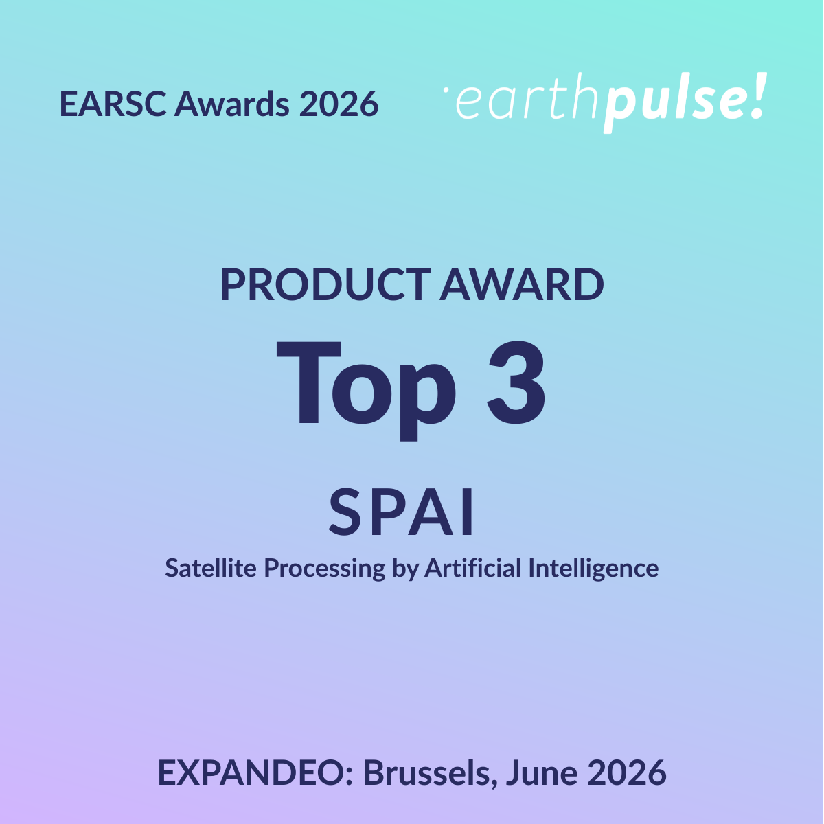 SPAI reaches the top 3 at the EARSC Product Award 2026